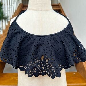 Victoria’s Secret Swim Top 307631-5vf Medium Black Flounce Lace